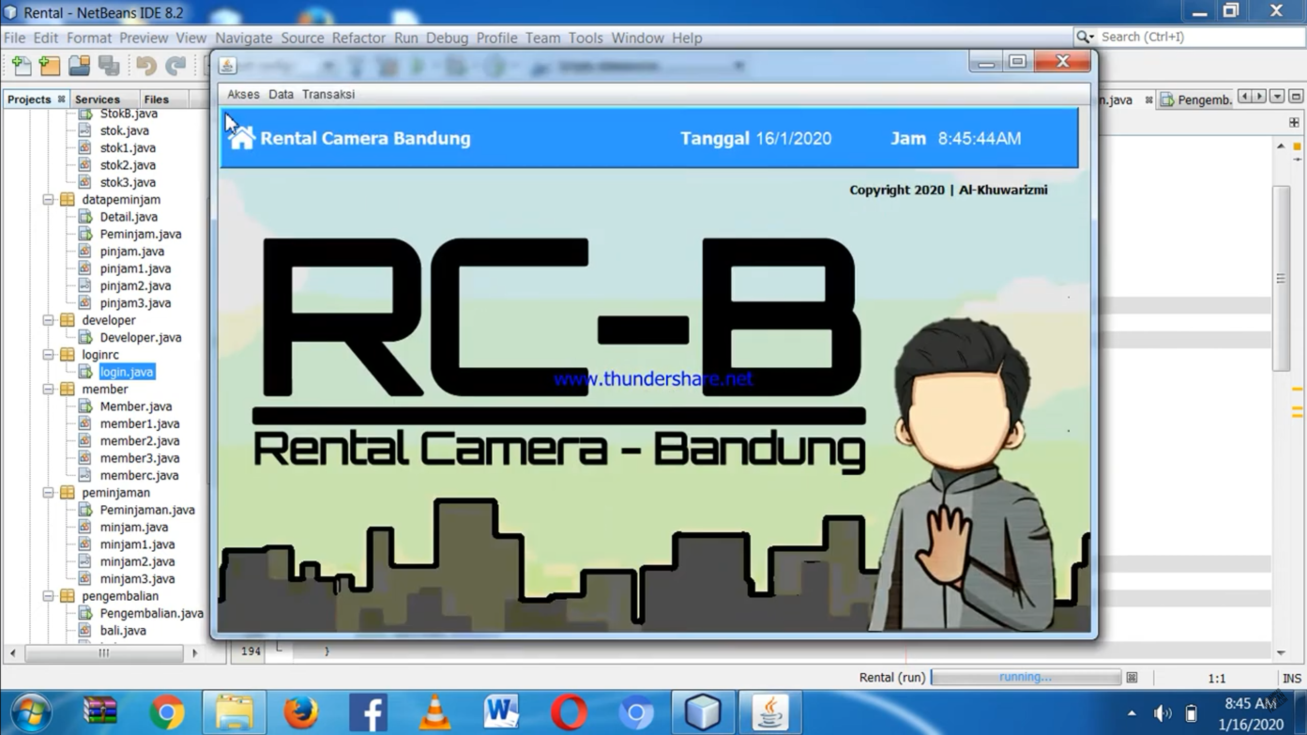Sistem Rental Camera Berbasis Aplikasi Desktop dengan Pemograman Berorientasi Obyek Java