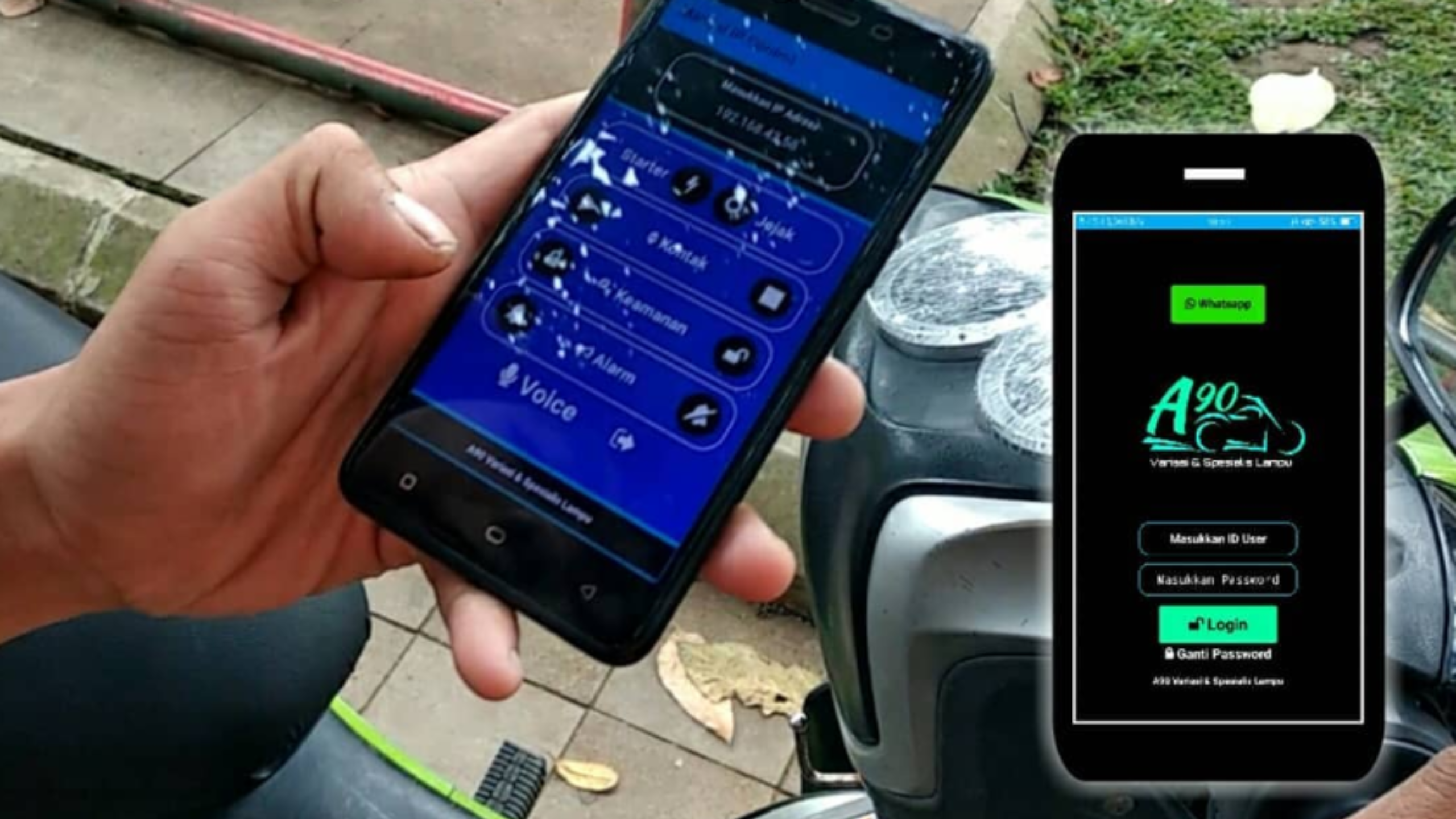 Kontrol dan Keamanan Ganda Sepeda Motor via Internet of Things